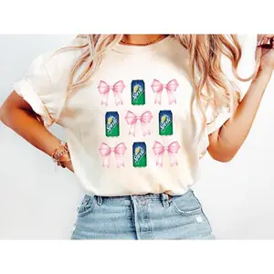 Pink Bow Coquette Shirt Soda Pink Bow Coquette Sprite Sweatshirt Trendy Sprite Shirt Vintage Bow Collage Cute Pink Soda Shirt