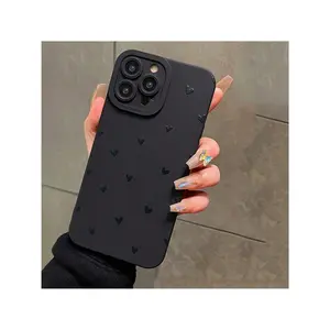 Black Full-Screen Small Hearts Soft Case For Iphone 7/8 Plus, Completely Transparent, Shockproof, Minimalist And High-End Feel, Suitable For Iphone 13 Pro Max, A, Shockproof , Protective Cover For for Samsung Galaxy S26 ultra