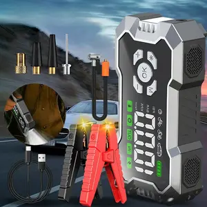 3000A Portable Car Jump Starter with Air Compressor 12V Auto Battery Booster Pack, Powerful Jumper Box for All Gas Diesel Vehicles, Built-in LED Light Emergency Use, Fast Charging Power Bank, Safe Reliable Car Battery Starter