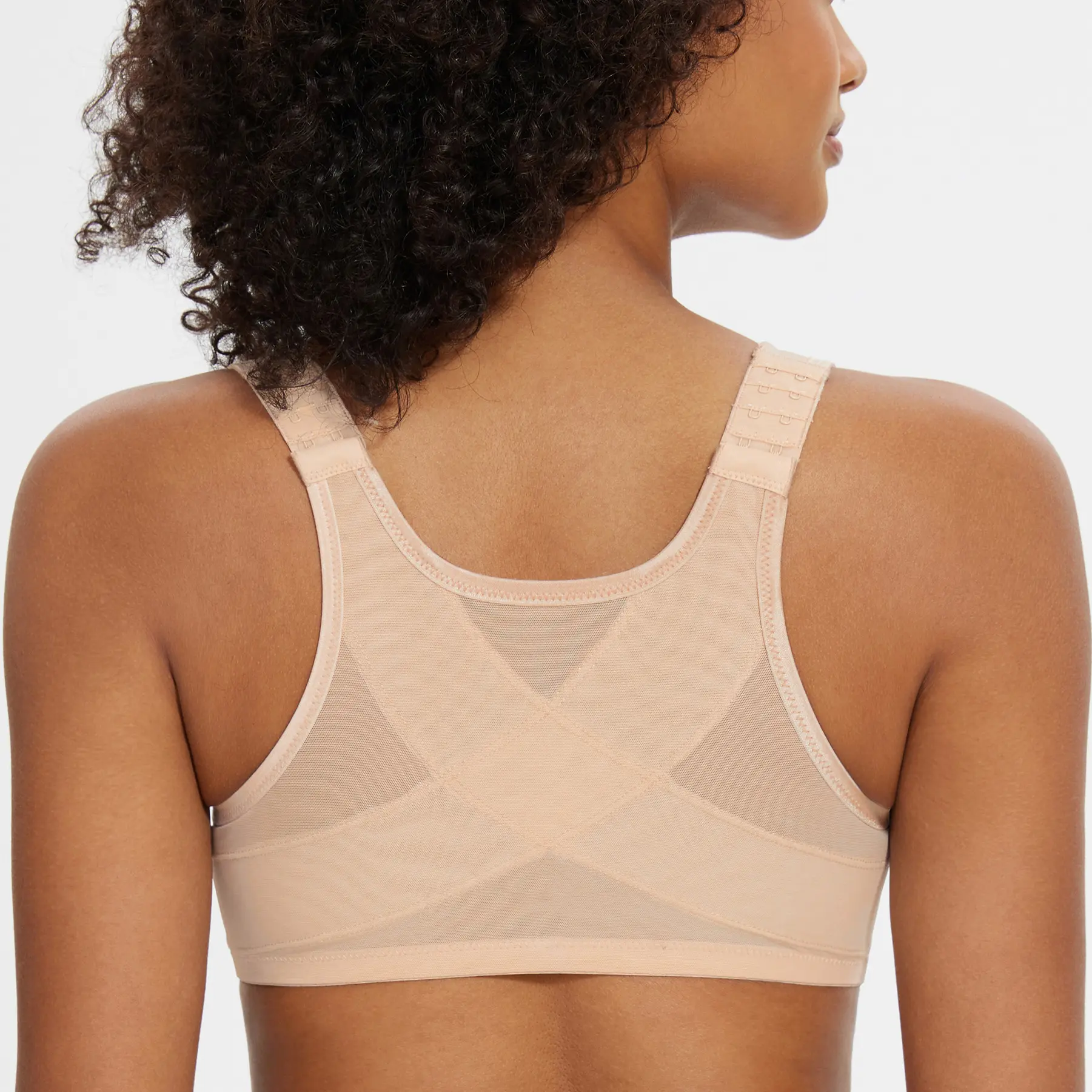 MELENECA Women's Plus Size Front Closure Unlined Underwire Core Everyday Bra - Minimalist, Basic, Straight, Seamless, Posture-Supportive, Non-Transparent, Front-to-Back, Hand Wash Only for Dresses, Core Everyday Bras, Front-To-Back Everyday Bras