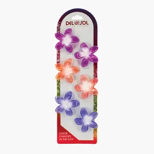 Mini Plumeria Hair Clips 6 Pack