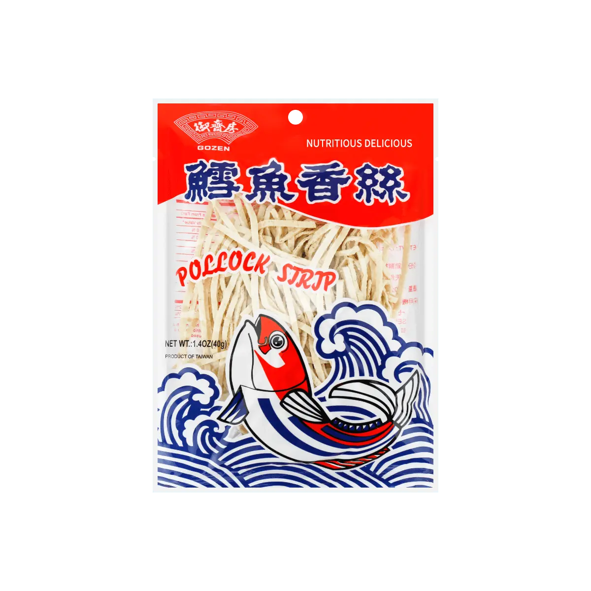 YUQIFANG Taiwan Cod Fish Jerky Snacks - Savory Seafood Strips, 40g