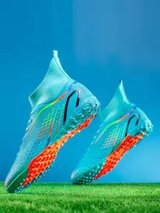 New Unisex Soccer Shoes, World Cup Ag Long Studs Anti-Slip Training Boots, Outdoor Grass Football Cleats, Professional Sportswear