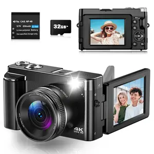 48mp & 4K Digital Camera, Auto Focus, Flip 180° Display, Vlogging Camera, 32GB Memory Card, 16x Digital Zoom, Beginner Camera, Y2K Style