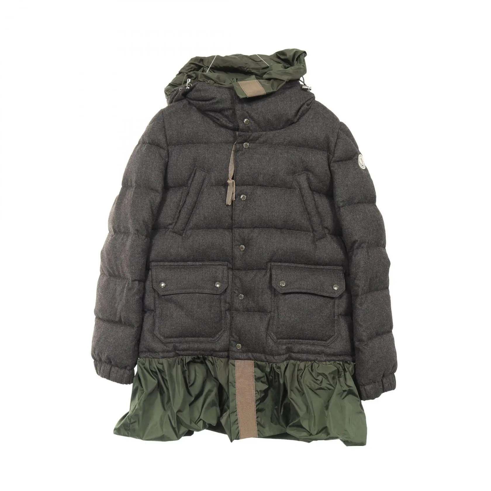 Pre-owned MONCLER Wool Small Leather Goods SARINA Nylon Down Jacket