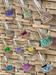 5pcs Colorful Beaded Glass Bracelet Jewelry - Unisex Casual Style, Perfect for Daily Wear