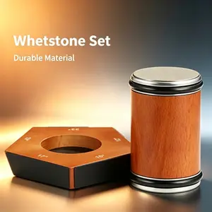 Kitchen Gadgets Magnetic Roller Knife Sharpener Set, Diamond Ceramic Curved Blade Knife Sharpener. Professional kitchen knife sharpening tools include 1 base and 1 sharpener with adjustable angles, suitable for all hardness steel materials.