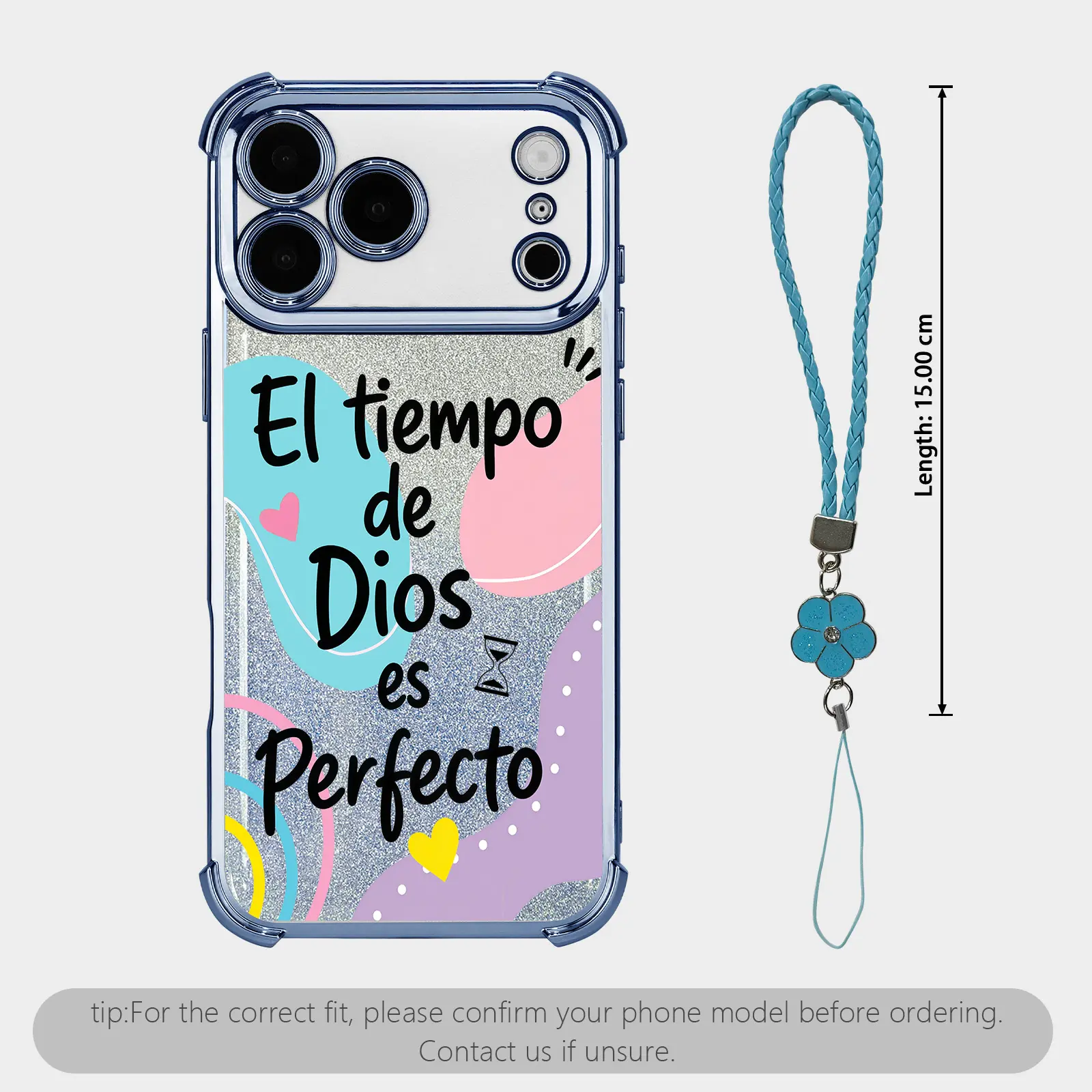 God's Timing Is Perfect Spanish Quote Pattern Four Corner Anti-Fall Phone case for iPhone Samsung God's Timing Is Perfect Spanish Quote Pattern Four Corner Anti-Fall Phone case for iPhone Samsung