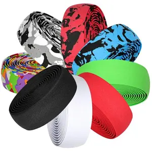 Bicycle Handlebar Tape, 1 Count Non-slip Bicycle Handlebar Tape with Bar Plug, High Elasticity Wear-resistant Handlebar Tape, Cycling Accessories