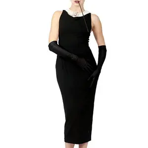 Holly Iconic Black Dress in Cotton – Audrey-Inspired Elegance for Halloween & Timeless Everyday Glamour