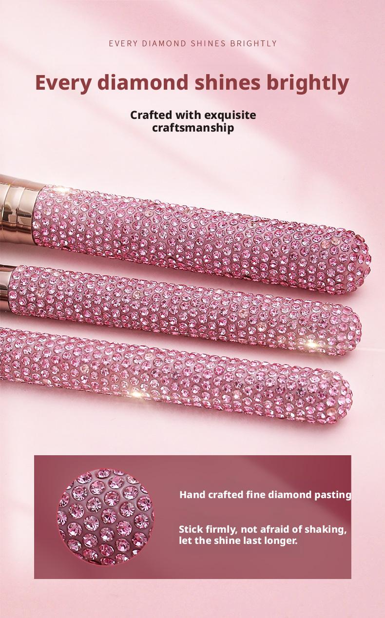 8-Piece Luxury Rhinestone Makeup Brush Set - Professional Brushes for Foundation, Contour & Lip, Ultra Shiny Bling Handles, Premium Beauty Tool Kit, Ideal Coming-of-Age & Holiday Gift for Women 8-Piece Luxury Rhinestone Makeup Brush Set - Professional Brushes for Foundation, Contour & Lip, Ultra Shiny Bling Handles, Premium Beauty Tool Kit, Ideal Coming-of-Age & Holiday Gift for Women