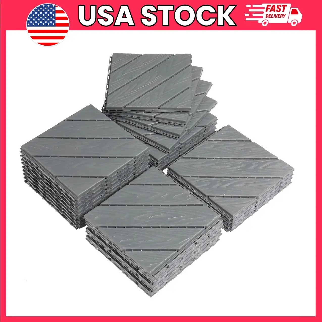 27PCS Interlocking Deck Tiles 12 x 12 Inch, Waterproof Plastic Outdoor Flooring for Patio, Balcony, Porch, Pool Area & Garden | 12x12 deck tiles, garden flooring tiles, pool deck tiles, balcony flooring, patio tiles, snap together flooring