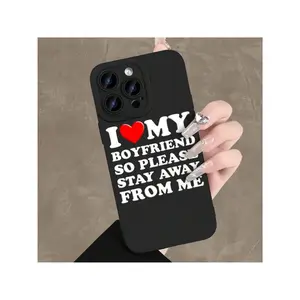 I Love My Boy/Girlfriend Phone Case, Anti-Drop Cellphone Protective Case, Total Protective Shockproof Phone Cover For IPhone 11 12 13 14 15 16 Series