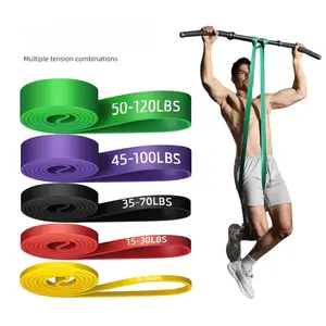 Resistance belt Fitness men's strength training rope Elastic belt Thick ring Household pull-up puller Yoga pull belt