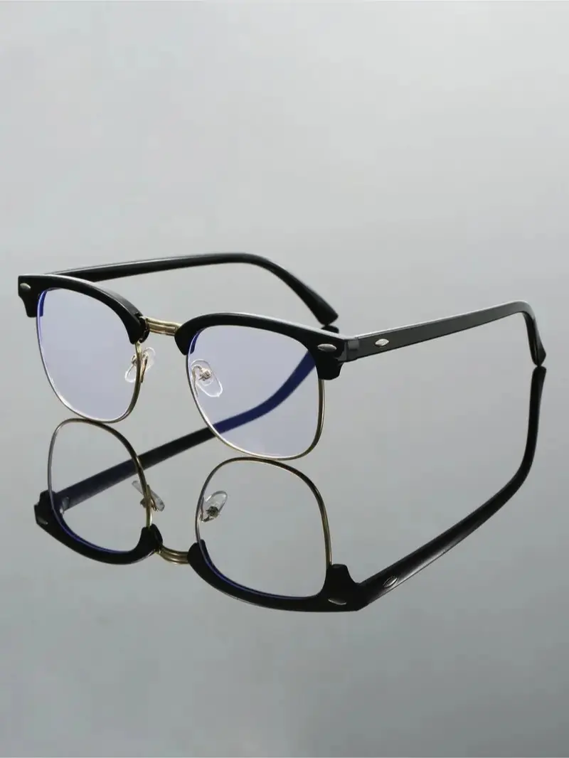 Simple Full Frame Square Eyeglasses, Basic Fashion Eyeglasses for Women & Men Work Use, Daily Clothing Decor, Stylish Square Frames, Trendy Casual Glasses, Fashionable frames glasses