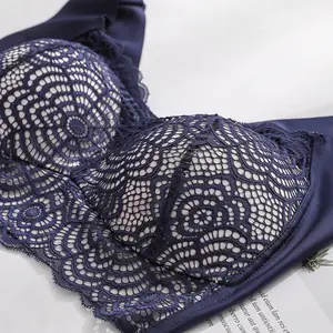 Sports Seamless Vest Bra for Women, Plus Size, Wire-free, Lace, Full Cup