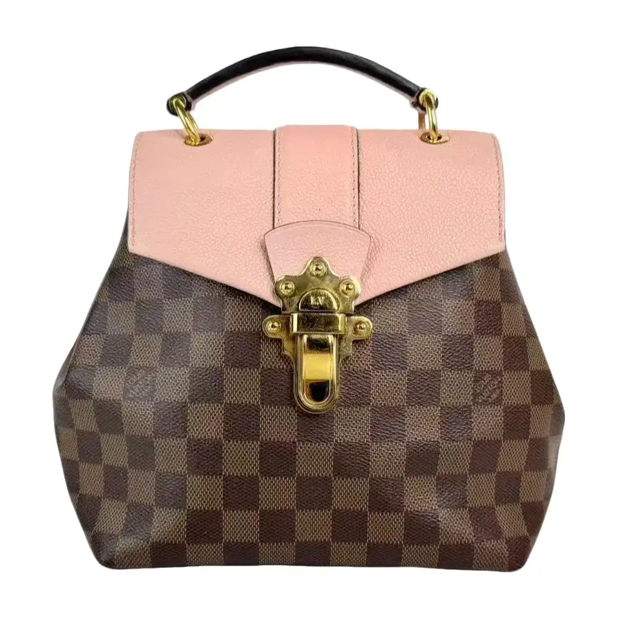 Pre-owned Louis Vuitton Leather Backpacks Clapton Damier Ebene Backpack