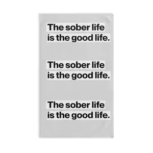 Sober Life Hand Towel - Motivational Kitchen Decor, Recovery Gift, Home Towel, Positive Affirmation, Sober Living