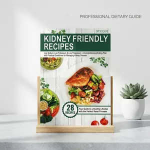 Kidney-Friendly Food Chart Set – 3 Laminated Cards: Eat Avoid Nutrient Guide with Meal Ideas & Simple Recipes for Seniors – Durable & Easy to Clean