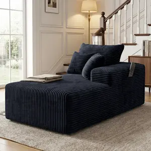 【Summer Wins 】Joylsle Modular Oversized Chaise Lounge Chair, Cloud-Soft Corduroy Upholstered Sofa Bed with 45D High-Resilience Sponge, Ergonomic Deep-Seat Sectional for Living Room & Bedroom, No Assembly Required,boneless furniture, boneless loveseat