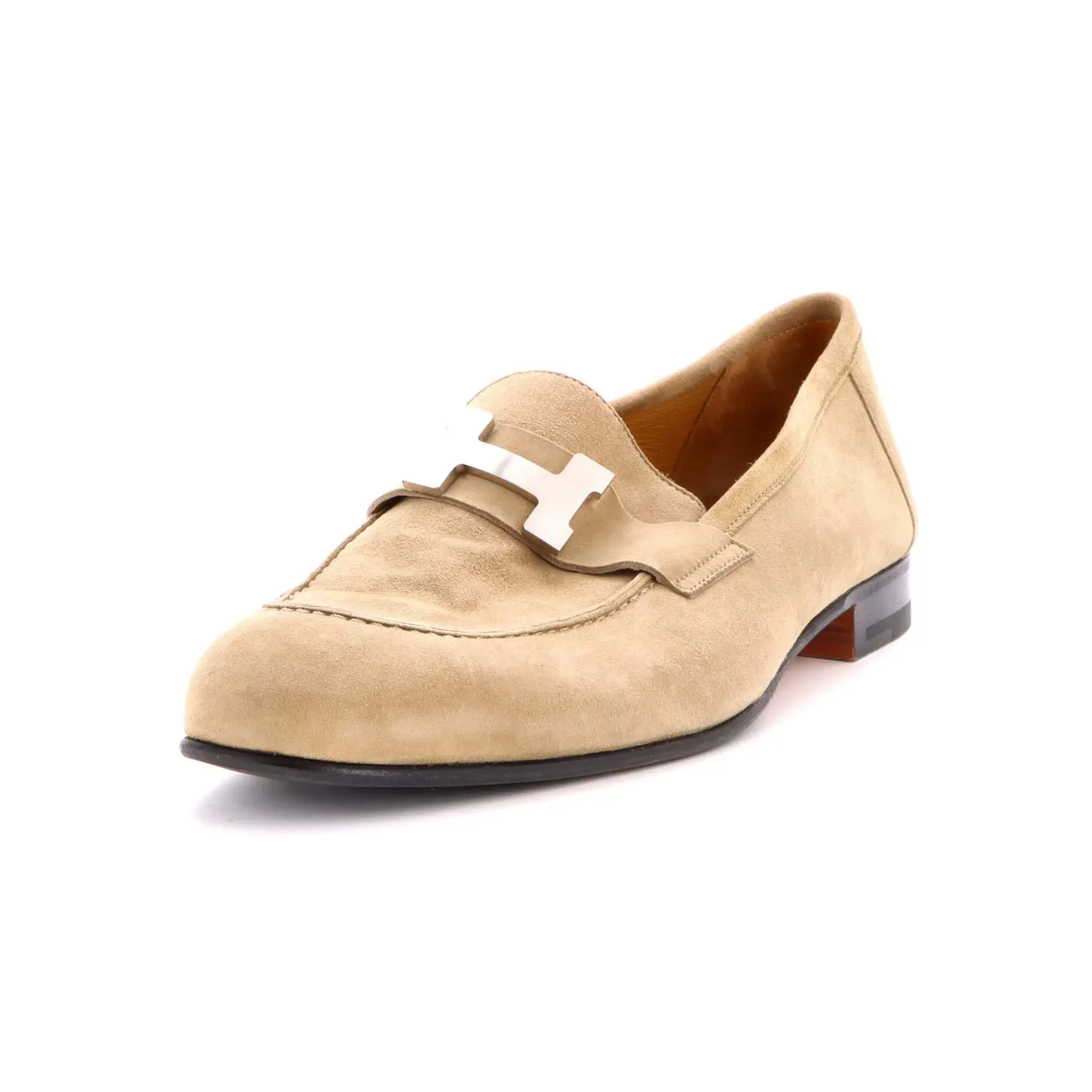 Pre-owned Hermes Men's Paris Loafers Suede by Rebag