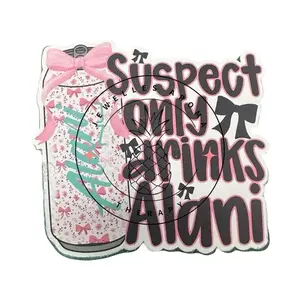 Alani Car Freshie - Suspect Only Drinks Design - Freshener for Cars - Pink & Green Bow Pattern - Odor Eliminator - Quality Scented Accessory