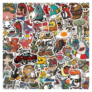 50Pcs Vintage Fun Graffiti Stickers Pack, Waterproof Retro Cartoon Vinyl Decals for Laptop Water Bottle Journal Scrapbook, Cool Gifts for Teens Funny Stickers
