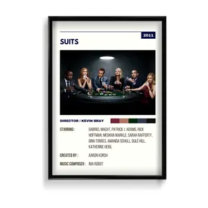 Suits Retro Wall Art - POSTER NO FRAME