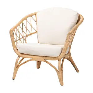 Feya Natural Brown Antique Rattan Armchair