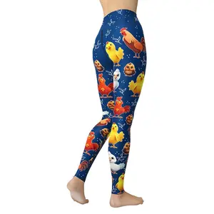 Chicken  Women's Leggings, Yoga Pants, High Waist Hunting Tights, Women's Outdoor Fitness Outfit