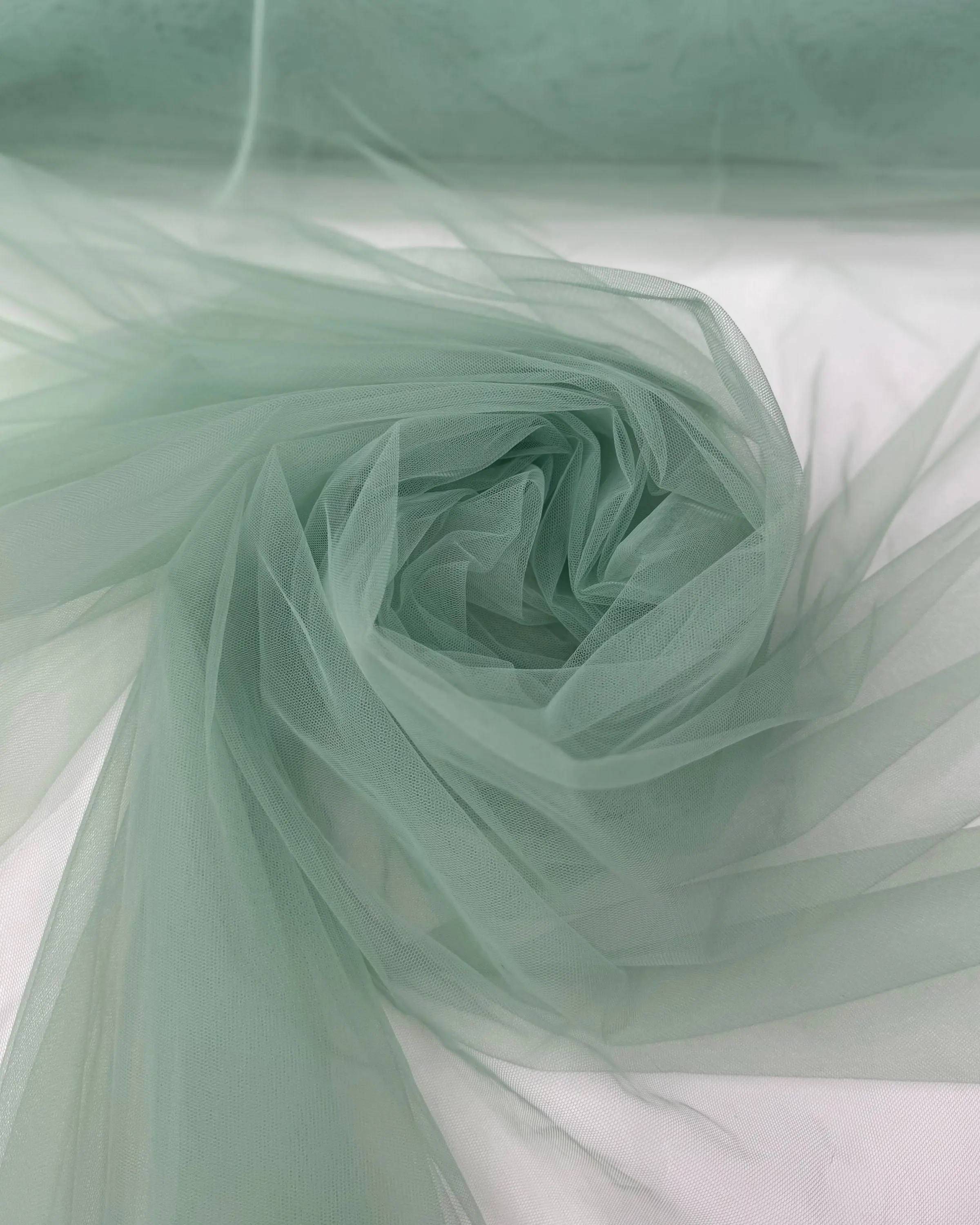 Sage Green Stretch Netting Fabric