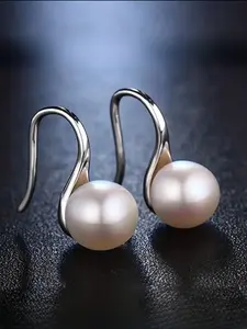 Elegant Freshwater Pearl Earrings Set, Pearl Embellished, Long Hook Design, Perfect for Daily Wear & Formal Occasions, Ideal Gift for Women, Fashion Earring, High Quality Earrings, Pearl Jewelry