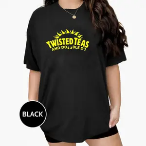Twisted Teas and Double D's - Black Short Sleeve T-Shirt