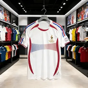 2006 France Away Short Sleeve 10# Zidane Retro Soccer Jersey