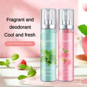 NAXR Fresh Breath Spray Set - 4 Flavor Mint Peach Grape Strawberry - 20ml Each - Anti-Moth & Solid Teeth - Cool Fragrant Deodorant for Adults Oral