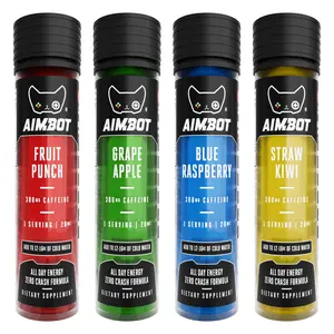 Aimbot Energy Boost 4-Pack Sampler – Try All Flavors | Sugar-Free | Zero Calories | Caffeine + Nootropics  Beverage