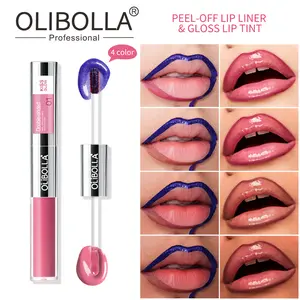 2-in-1 Double-Ended Lip Gloss & Liner Shade 02 - Long-Lasting, Smudge-Proof & Versatile 2-Way Design, Glossy Finish + Sharp Defined Lips for Easy Application & Flawless Looks All Day, Perfect for Everyday Wear & Makeup Styles No More Lip Liner Struggle