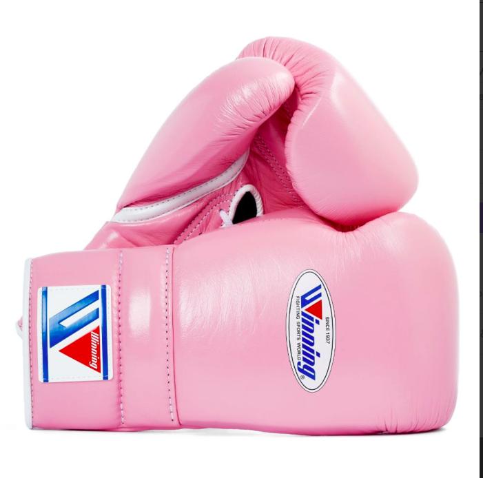 Winning Boxing Gloves Lace Up Pink 14oz.