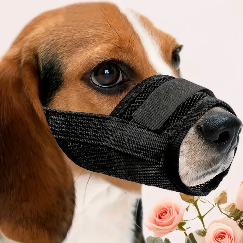 Adjustable Dog Muzzle Allows Drinking, Anti Biting Anti Chewing Anti Barking Soft Pet Muzzle for Small Medium Large Dogs