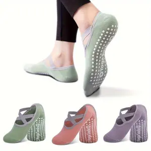 4Pairs of Premium Non-Slip Grip Yoga Socks for Women - Ideal for Pilates, Barre, and Ballet Exercises