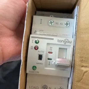 Mini ATS AC Automatic/Manual Transfer Switch Millisecond Switching 2P 4P 63A 110V, ATS Manual Transfer for Uninterruptible Power Supply Home, Dual Auto Power Electrical Selector Switch DIN Rail Mount(G2R 2P 4P 63A AC110V)