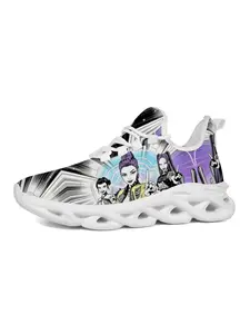 Anime Style Print Casual Sneakers, Trendy Fashion Hotspot, Vibrant Anime Character Pattern, Unique Sole Design, Street Culture Essential