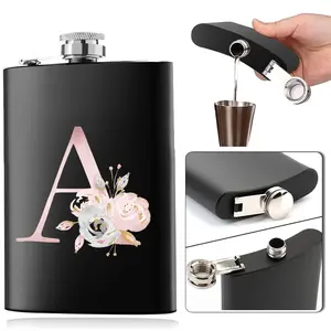 8oz Portable Stainless Steel Hip Flask, Personalized Whiskey Wine Pot, Travel & Outdoor Drinkware, Unique Gift Idea