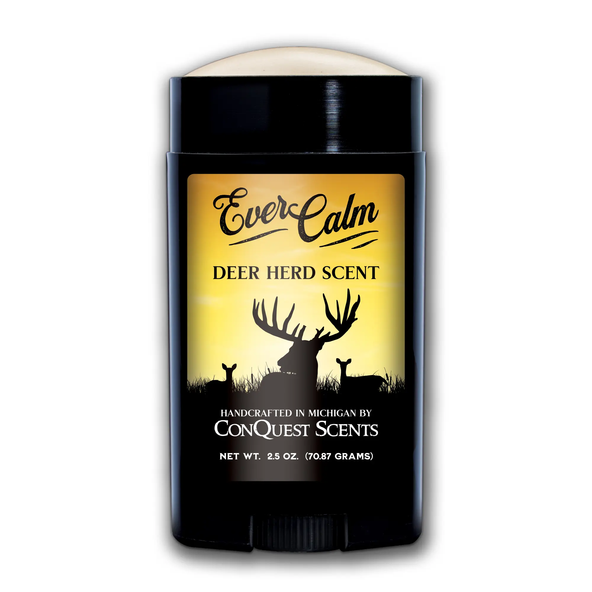 EverCalm Deer Herd Scent Stick by ConQuest Scents – Deer Attractant & Calming Scent, All-Season Effectiveness, Versatile Hunting Wax Stick, 2.5 oz