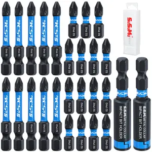 【Clearance Sale】27-Piece Impact Screwdriver Bit Set | #2 Strong Magnetic Anti-Slip S2 Alloy Bits | 1/4" Hex Shank & Purple Hex Bits with Holder — Professional DIY & Auto Repair Tool Kit. Screwdriver Set Portable car