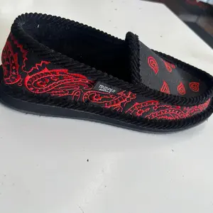 Trooper American Red Black Embroidered House Shoe KS-002E Slip On Unisex Comfortable Indoor Footwear