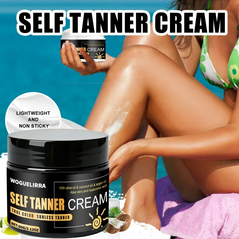 1pc Sunless Tan Cream, Fake Tan, Gentle Formula, No Irritation, Even Skin Tone, Moisturizing, Suitable for All Skin Types, Full Body Use