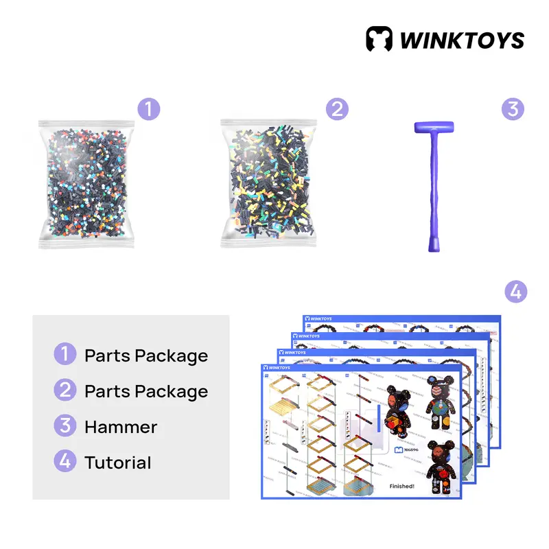 Bear Building Block,Winktoys building block,Bear Toys,Birthday Gift,Educational,Boy,Girl,Trend Decoration,Cool Gifts,Brick,Family Bonding,Black Friday,Christmas,Valentine’s Day 1