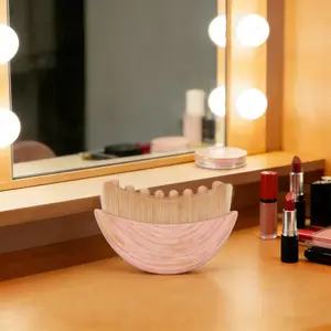 Sensitive Skin Gentle Lymph Facial Massage Brush, Suitable for Lymphedema and Swelling, Elliptical Bristles Manual Skincare, Pain-Free Design