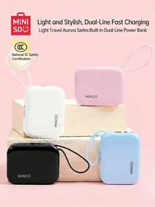 MINISO 2-in-1 Power Bank 10000mAh 22.5W Fast Charge PortableCharger High Capacity Lighter